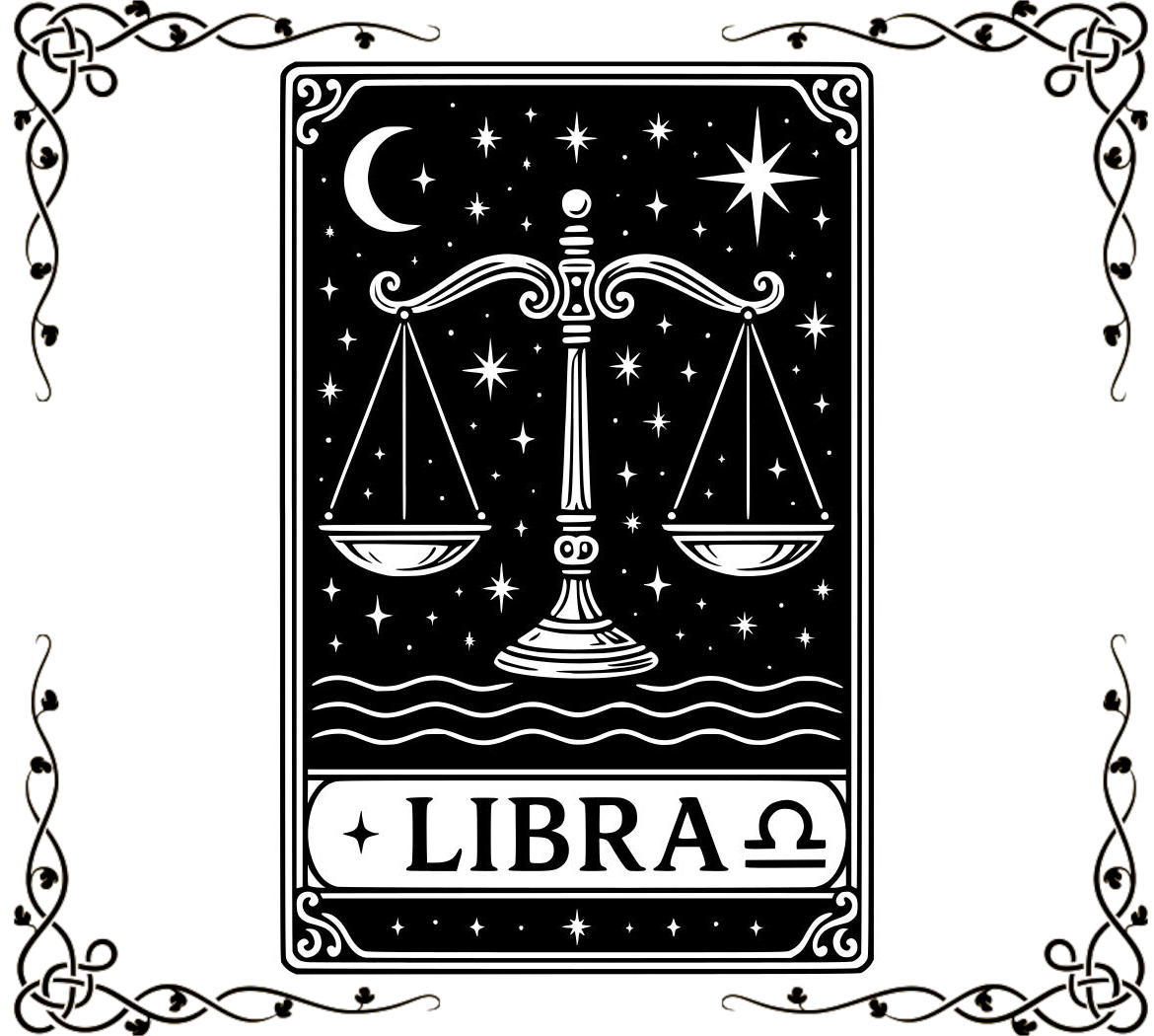 Zodiac Cards Fabric Panel 10 | Libra