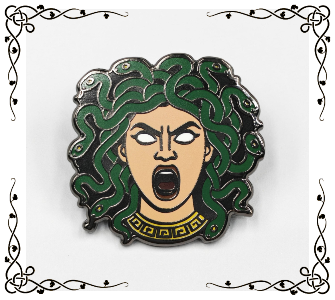 Medusa | Turning Men to Stone Since Ancient Greece Enamel Pin