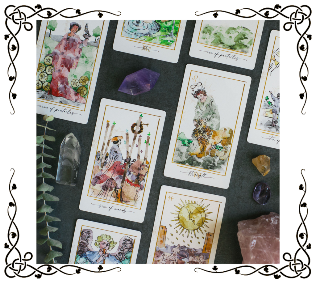 Modern Hue Tarot Deck | RWS Inspired |Delicate Watercolor | Writual Planner