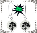 Glow in the Dark Mystic Mushroom Dangle Earrings — Onyx O ☠ for Body Candy