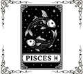 Zodiac Cards Fabric Panel 11 | Pisces