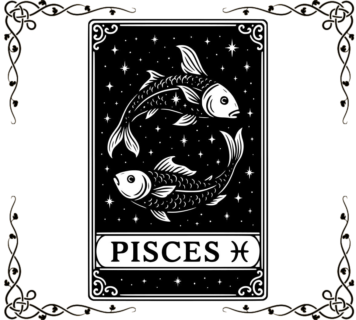Zodiac Cards Fabric Panel 11 | Pisces