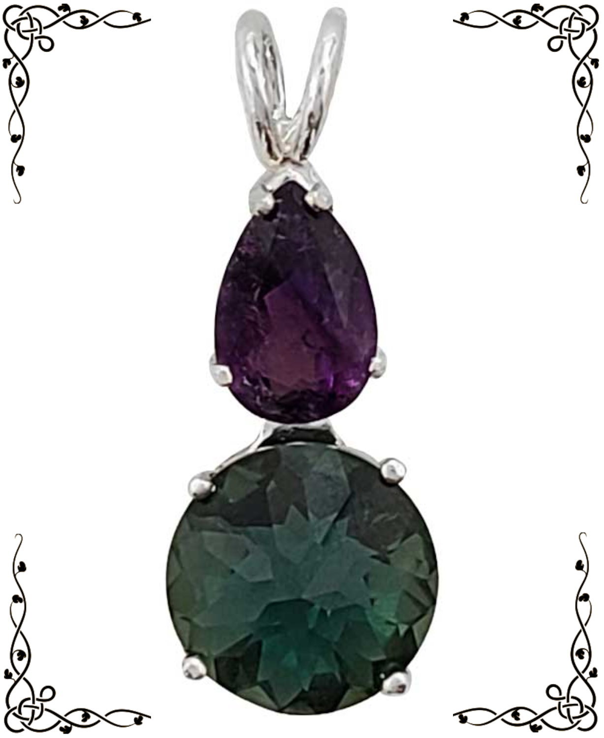 Ravenwood - Siberian Green Quartz with Amethyst
