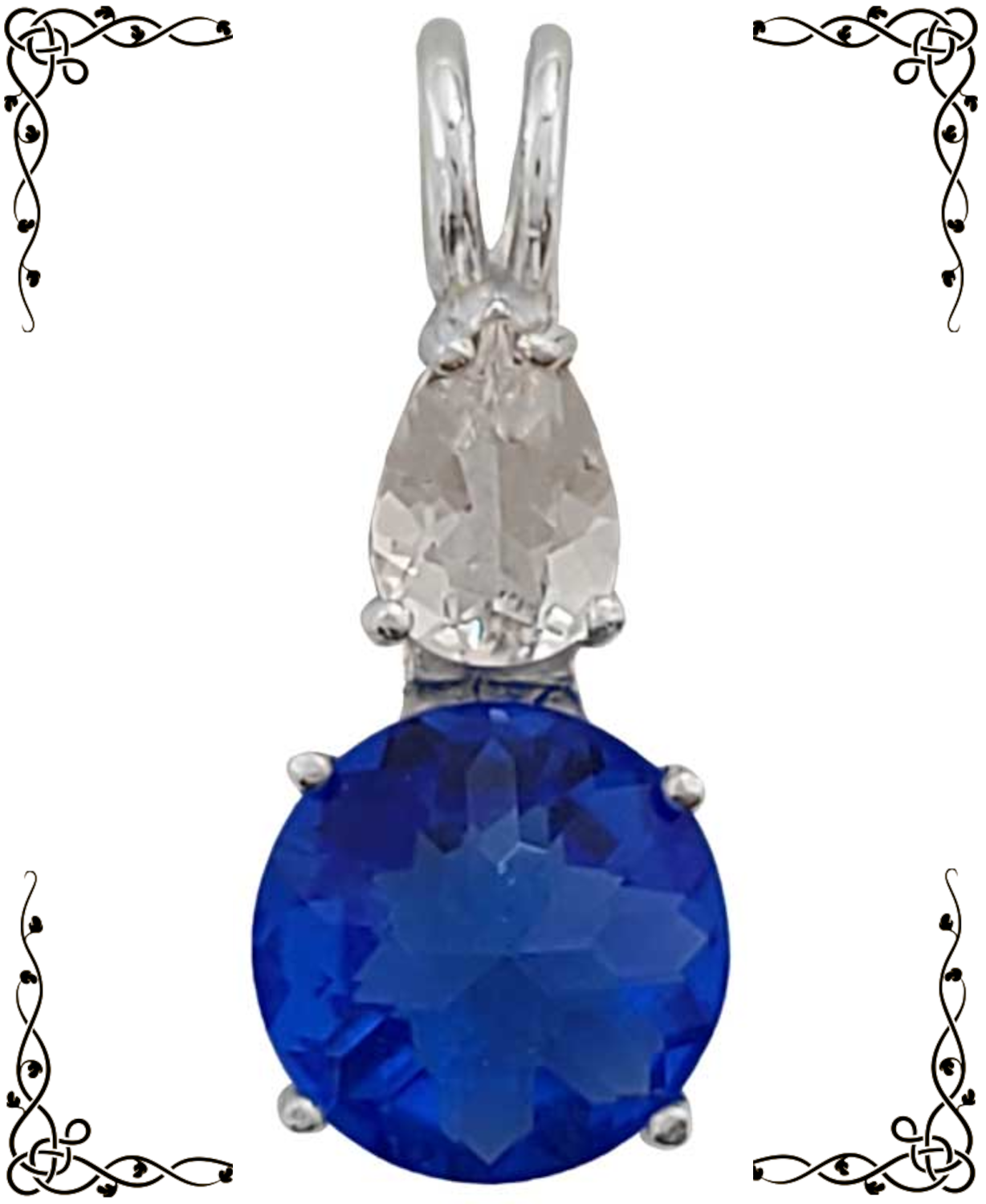 Skyborn - Siberian Blue Quartz with Clear Quartz
