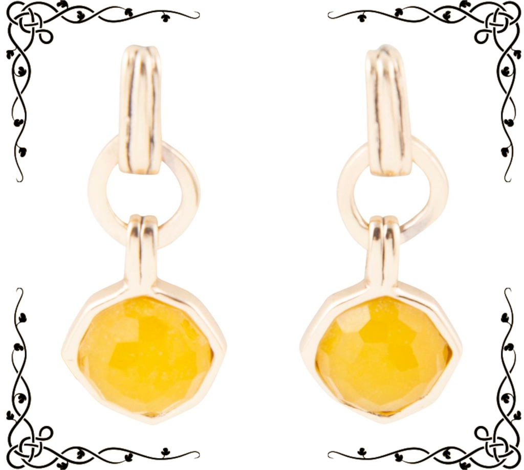 River Rocks Yellow Quartz and Golden Bronze Earrings | Barse Jewelry