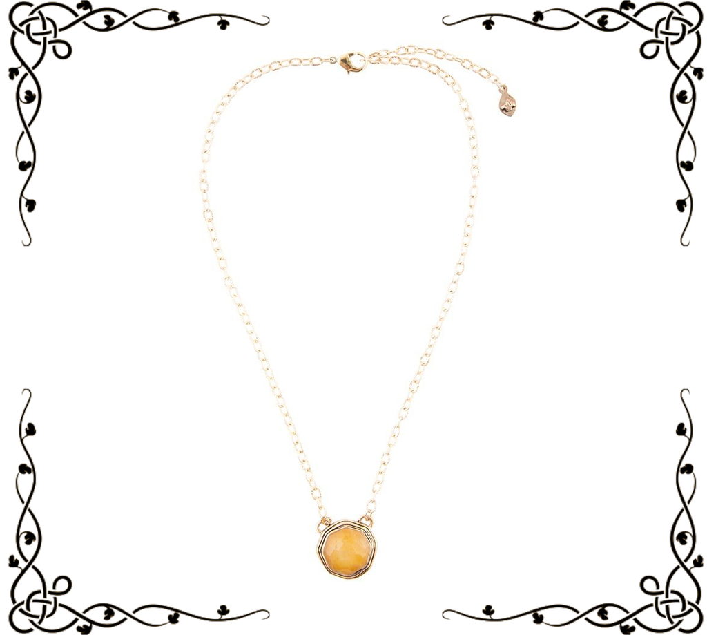 River Rocks Yellow Quartz and Golden Bronze Necklace | Barse Jewelry