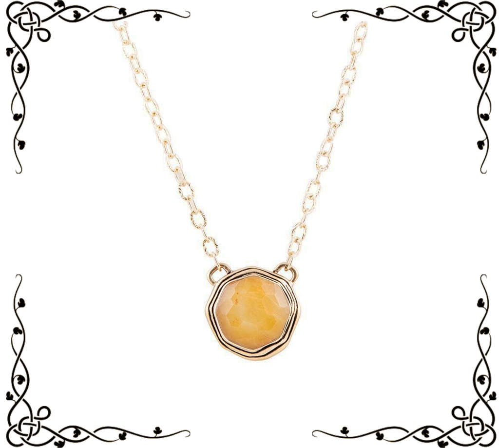 River Rocks Yellow Quartz and Golden Bronze Necklace | Barse Jewelry