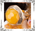River Rocks Yellow Quartz Golden Statement Ring | Barse Jewelry