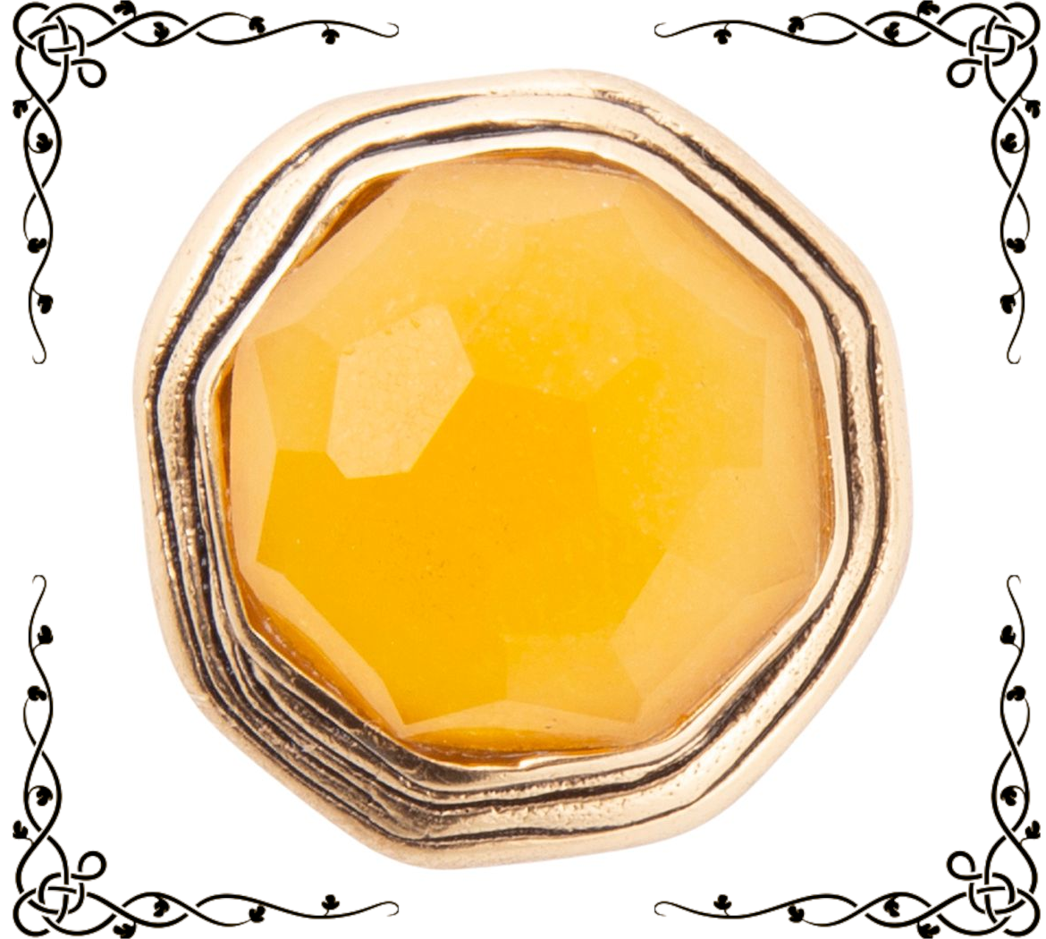 River Rocks Yellow Quartz Golden Statement Ring | Barse Jewelry