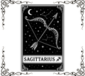 Zodiac Cards Fabric Panel 12 | Sagittarius