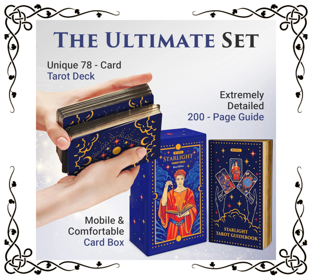 Starlight Blue Tarot Deck and Book Set | Wyspell | Daria Ermolova