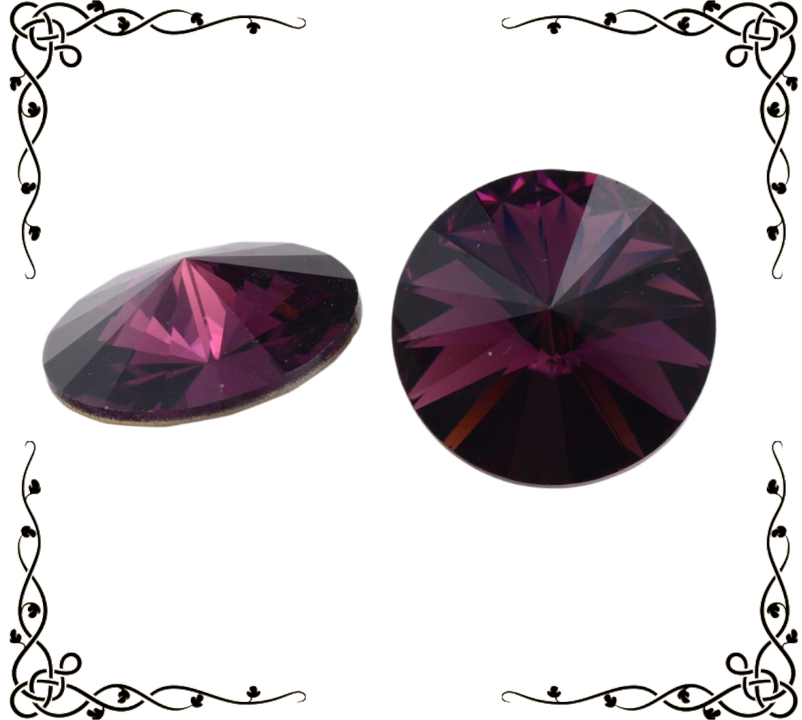 Swarovski 1122 Rivoli 18mm — Amethyst