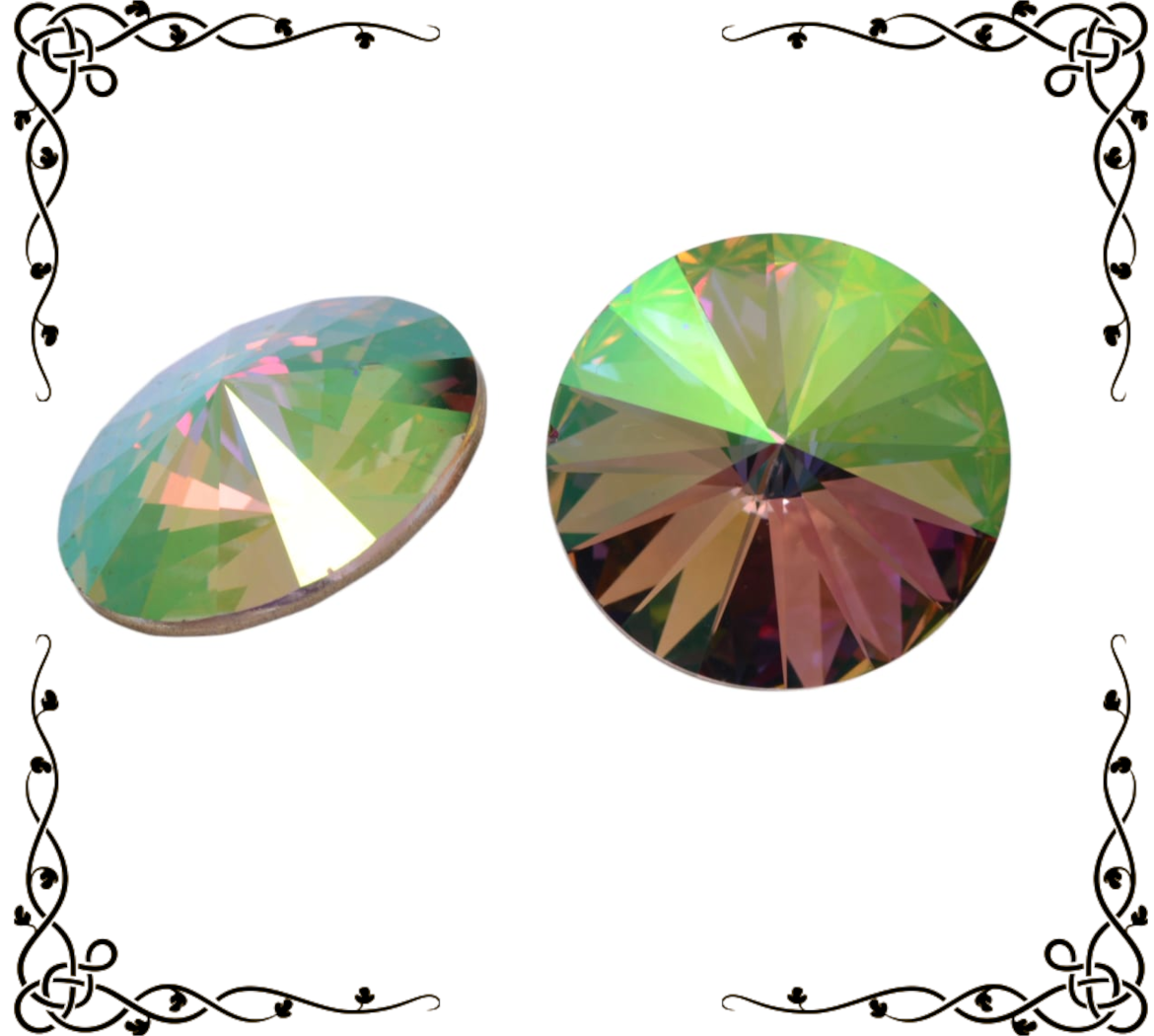 Swarovski 1122 Rivoli 18mm — Rainbow AB