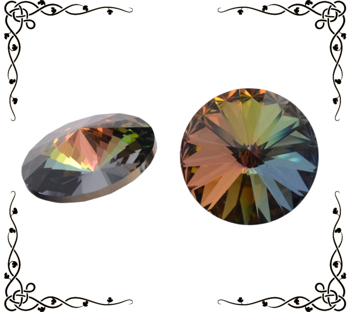 Swarovski 1122 Round Rivoli 18mm — Golden Sahara