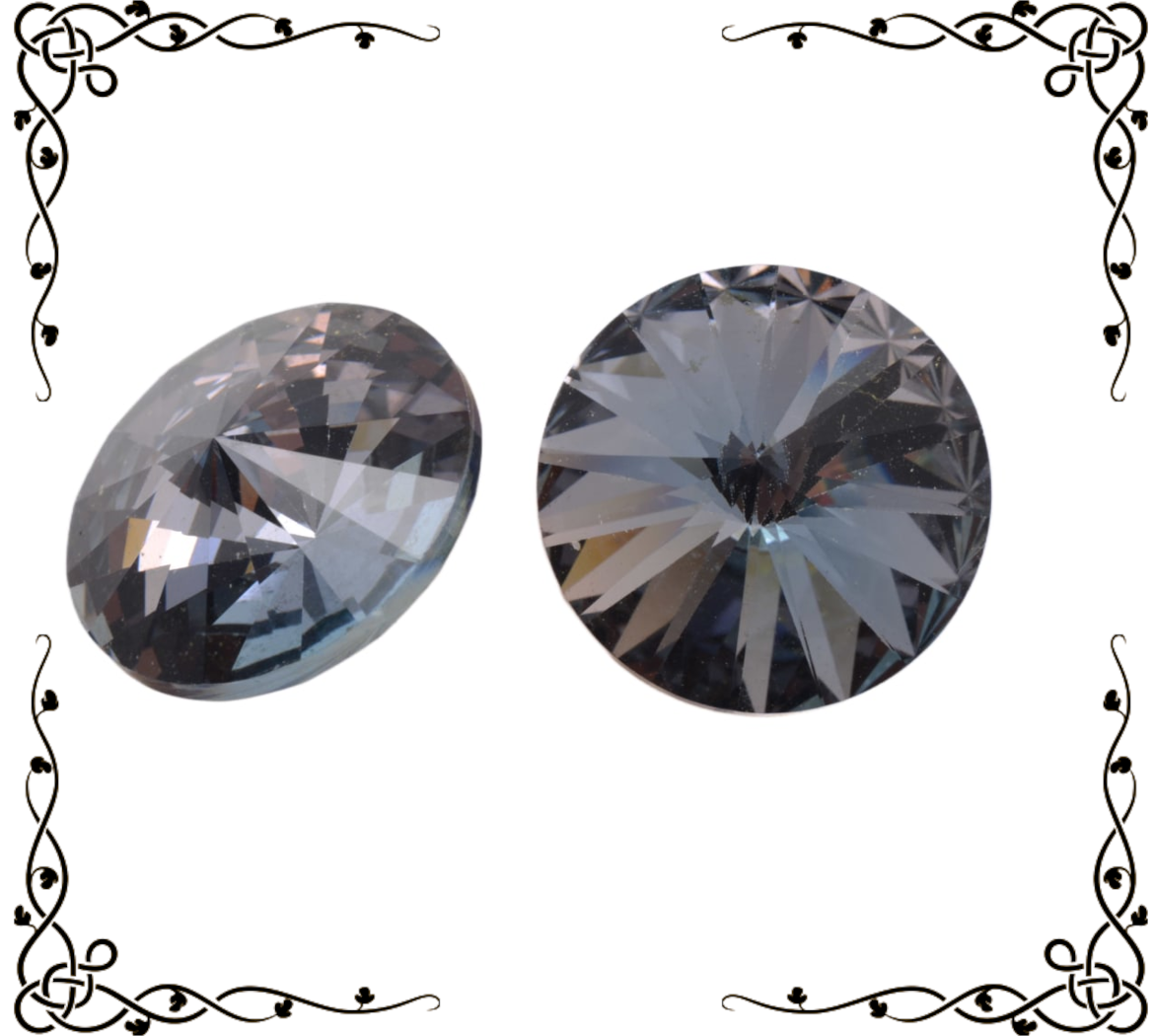 Swarovski 1122 Rivoli 18mm — Graphite Gray