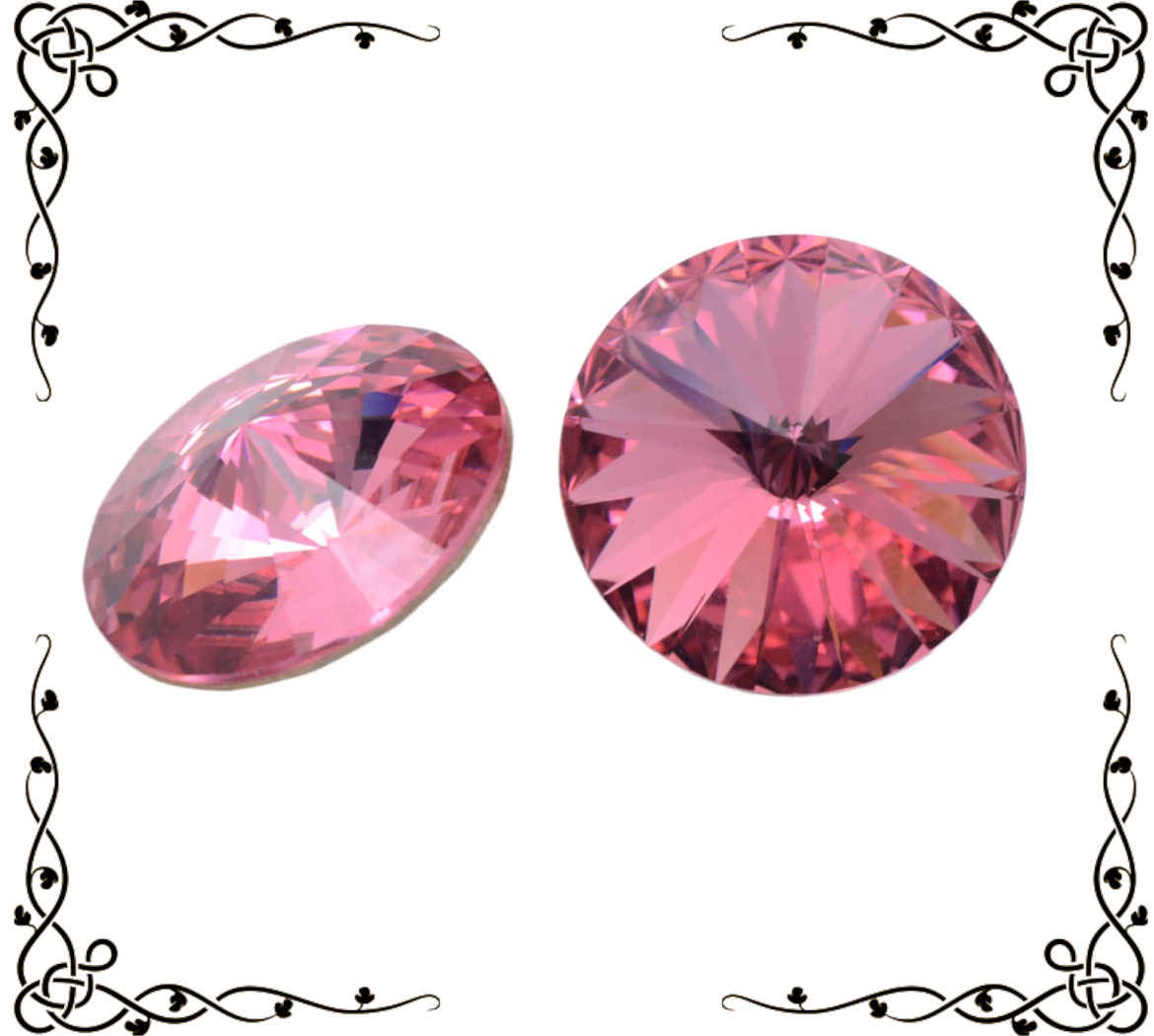 Swarovski 1122 Rivoli 18mm — Rose