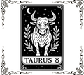 Zodiac Cards Fabric Panel 2 | Taurus