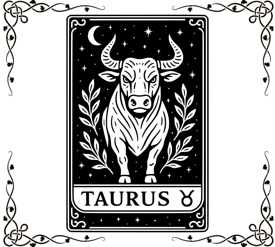 Zodiac Cards Fabric Panel 2 | Taurus