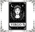 Zodiac Cards Fabric Panel 3 | Virgo
